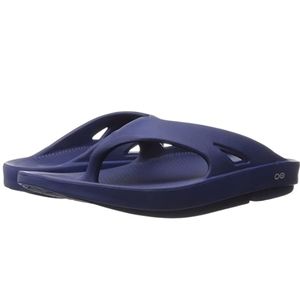 NEW OOFOS SANDALS WOMEN BLUE